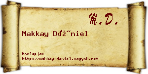 Makkay Dániel névjegykártya